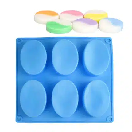 Blue Oval Mold for Making Handmade Soap | Chocolate Making | Soap Candles Making | Cake, Pudding, Resin, Candy, Muffin, Brownie, Jelly Making Mould