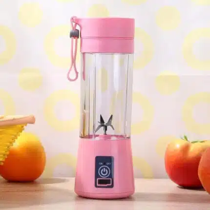 USB Rechargeable Juicer Blender 6 Blades Electric Blender Mini Portable Personal Size Juicer Cup USB Rechargeable Mixer 380ml Food Grade Water Bottle Portable Fruit Juicer Machine