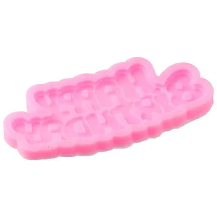 Happy Birthday' Letter Mold 100% Food-grade Silicone Molds Non-stick DIY Cake Decoration Chocolate Candy Gum Fondant Pudding Cupcake Baking Mold for Home Cooking Tools