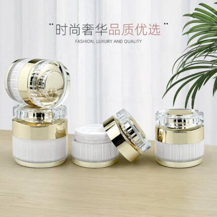 15 gm New High-end Acrylic Bright Gold Thread Bottle Eye Cream Empty Bottle Cosmetics Repackaged Cream Bottle Cream Bottle