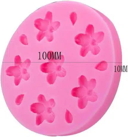 DIY water drops flowers leaves petals cake mold sugar silicone baking decorative mold (pink)