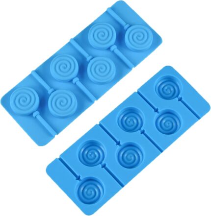 WishesMar Lollipop Silicone Mold Lollipop Shape with 6 Cavities Chocolate Molds  for Making Lollypop, Chocolate, Bonbons and Fondant DIY