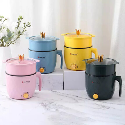 Samurai Mini Electric Rice Cooker – 1.8L Multi-Function Non-Stick Pot . Portable & Stylish Design for Home & Office